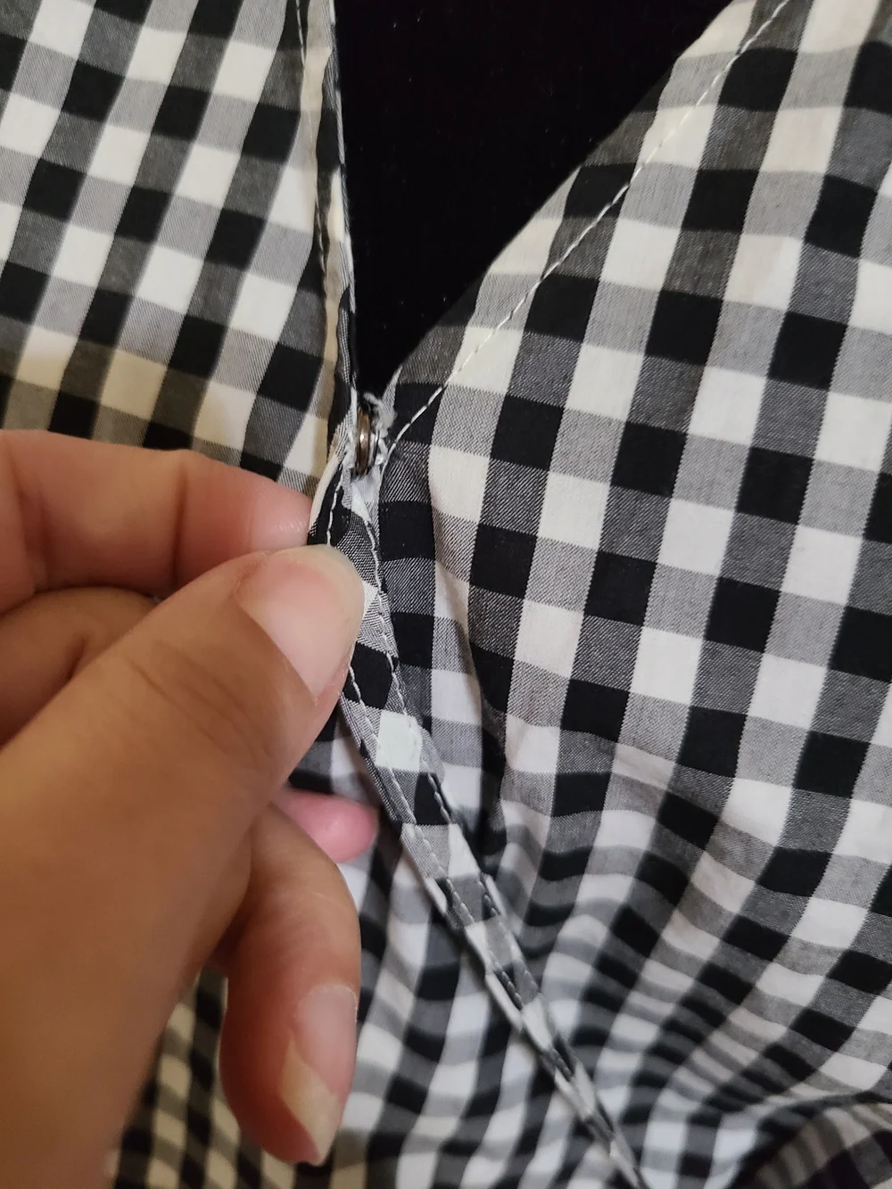 Madewell Black & White Gingham Wrap-Style Women’s Top Xxs
